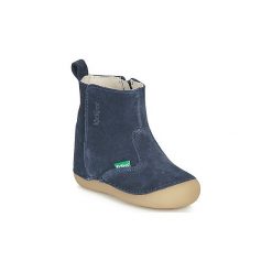 Kozaki Dziecko Kickers SOCOOL. Niebieskie kozaki dziewczęce Kickers, bez wzorów, bez obcasa. Za 186,20 zł.
