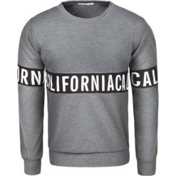 Bluza męska grafitowa Recea. Szare bluzy męskie Recea, xl, z napisami, z bawełny, z kapturem, bez rękawów, bez kaptura. Za 49,99 zł.