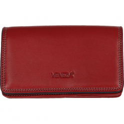 Portfel - 588370 RED-JE. Czerwone portfele damskie Venezia, ze skóry. Za 199,00 zł.