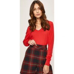 Answear - Sweter. Czerwone swetry damskie ANSWEAR, s, bez wzorów, z elastanu, bez rękawów, bez kaptura. W wyprzedaży za 69,90 zł.