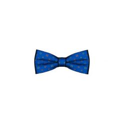 Niebieska mucha żółte kwiatki jedwabna W23. Żółte muszki męskie Modini Moda Męska, na co dzień, w kwiaty, z jedwabiu, eleganckie. Za 62,10 zł.