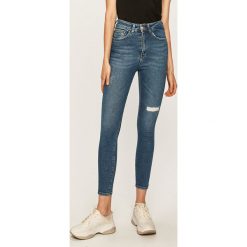 Answear - Jeansy. Niebieskie jeansy damskie ANSWEAR, s, z podwyższonym stanem. Za 149,90 zł.