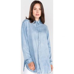 Replay Koszula Niebieski. Niebieskie bluzki damskie Replay, xs, bez wzorów, z lyocellu, bez kołnierzyka, z długim rękawem. Za 619,95 zł.