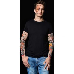 T-shirt męski z tatuażami Halloween Pumpkins. Czarne t-shirty męskie marki Pakamera, m, bez wzorów, bez kołnierzyka. Za 156,00 zł.
