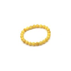 Bransoletka Bursztyn Miodowy. Żółte bransoletki damskie Brazi druse jewelry, z bursztynem, złote. Za 180,00 zł.