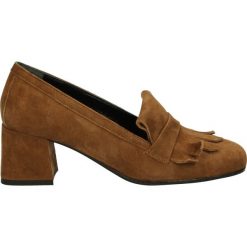 Czółenka - 406 CAM CUOIO. Brązowe buty ślubne damskie Venezia, ze skóry. Za 189,00 zł.