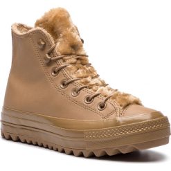 Sneakersy CONVERSE - Ctas Lift Ripple Hi 562424C Teak/Teak/Teak. Brązowe półbuty damskie Converse, bez wzorów, ze skóry, bez obcasa, na płaskiej podeszwie, bez zapięcia. W wyprzedaży za 299,00 zł.