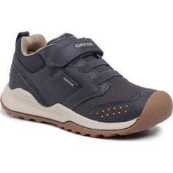 Sneakersy GEOX - J Teram B. A J94ADA 0MEAF C4218 S Nacy/Dk Orange. Niebieskie trampki chłopięce Geox, bez wzorów, ze skóry ekologicznej, na rzepy. W wyprzedaży za 219,00 zł.