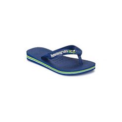 Japonki Dziecko Havaianas BRASIL LOGO. Niebieskie klapki chłopięce Havaianas. Za 79,00 zł.