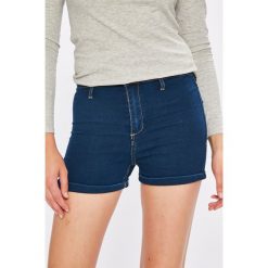 Tally Weijl - Szorty. Niebieskie szorty damskie marki TALLY WEIJL, bez wzorów, z elastanu, casualowe, z podwyższonym stanem. W wyprzedaży za 34,90 zł.