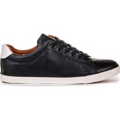 Trampki męskie: BUTY MĘSKIE TRAMPKI T070 – CZARNE