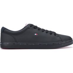 Tommy Hilfiger Tenisówki Czarny. Czarne trampki męskie TOMMY HILFIGER, bez wzorów, ze skóry, bez zapięcia. Za 426,95 zł.