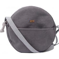 Torebka okrągła "MOON BAG" z eko-zamszu, kolor szary SZARY ZAMSZ. Szare listonoszki damskie me&BAGS, bez wzorów, z zamszu, przez ramię, małe, bez dodatków. Za 219,00 zł.