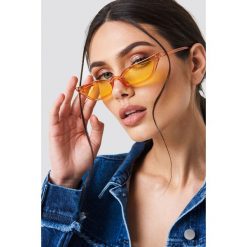 Okulary przeciwsłoneczne damskie: NA-KD Trend Okulary przeciwsłoneczne retro – Orange