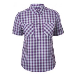 Berghaus Koszula Explorer 2.0 Shirt Ss Af Purple Grey 12. Szare koszule damskie Berghaus, bez wzorów, bez kołnierzyka, bez rękawów, bez kaptura. Za 239,00 zł.