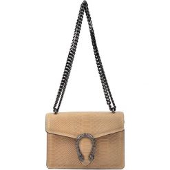 Torebki klasyczne damskie: Skórzana torebka w kolorze fango – (S)23 x (W)16,5 x (G)7 cm