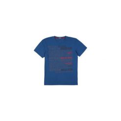 T-shirt krótki rękaw męski z printem. Niebieskie t-shirty męskie TXM, m. Za 14,99 zł.