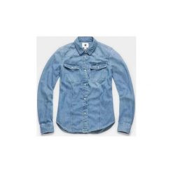 Koszule G-Star Raw D15169 8197 SHIRT 3301. Niebieskie koszule damskie G-Star RAW, s, bez wzorów, retro, bez kołnierzyka, bez rękawów. Za 277,28 zł.