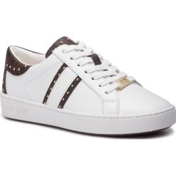 Sneakersy MICHAEL MICHAEL KORS - Keaton Stripe Sneaker 43T9KTFS5L Op Wht/Brown. Białe półbuty damskie MICHAEL Michael Kors, ze skóry ekologicznej. W wyprzedaży za 549,00 zł.