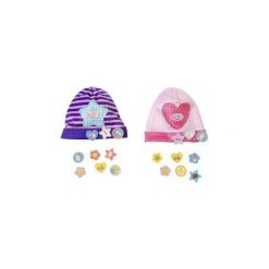 Baby Born Czapeczka z przypinkami + EKSPRESOWA DOSTAWA W 24H. Szare czapeczki niemowlęce Zapf. Za 44,15 zł.