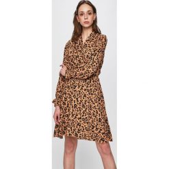 Vero Moda - Sukienka. Szare sukienki damskie Vero Moda, na co dzień, s, bez wzorów, z poliesteru, casualowe, bez kołnierzyka, bez rękawów, mini, rozkloszowane. Za 189,90 zł.