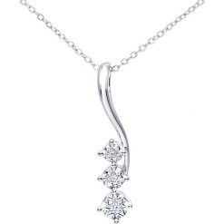 Naszyjniki damskie: Złoty naszyjnik z diamentami – dł. 45 cm