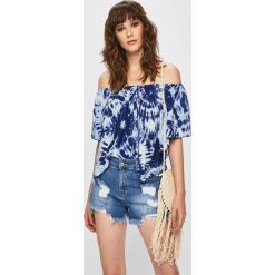 Answear - Top. Niebieskie bluzki damskie ANSWEAR, s, bez wzorów, z wiskozy, bez kołnierzyka. W wyprzedaży za 24,90 zł.