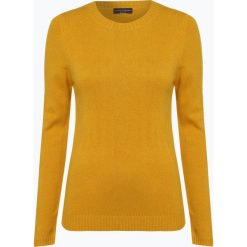 Franco Callegari - Damski sweter z wełny merino, żółty. Żółte swetry damskie marki Franco Callegari, m, bez wzorów, z wełny, bez rękawów, bez kaptura. Za 129,95 zł.
