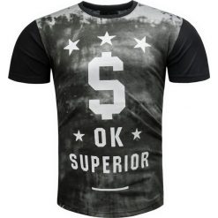 Koszulka męska t-shirt czarny Recea. Czarne koszulki męskie Recea, xl, z nadrukiem, z bawełny, klasyczne, bez kołnierzyka. W wyprzedaży za 24,99 zł.