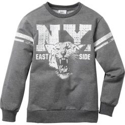 Bluza "college" bonprix szary melanż. Szare bluzy męskie z nadrukiem marki bonprix, m. Za 44,99 zł.