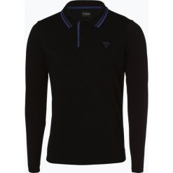 Guess Jeans - Męska koszulka polo, czarny. Szare koszulki polo marki Guess Jeans, l, z aplikacjami, z bawełny. Za 169,95 zł.