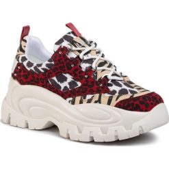 Sneakersy LIU JO - Wave 01 BA0023 EX023 Black/Red S19B9. Czerwone półbuty damskie Liu Jo, na co dzień, bez wzorów, ze skóry ekologicznej, bez obcasa, na płaskiej podeszwie, bez zapięcia. W wyprzedaży za 479,00 zł.
