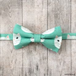 Miao. Miętowa mucha w szare koty. Szare muchy męskie Pakamera, z tkaniny, eleganckie. Za 69,00 zł.