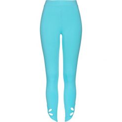Legginsy bonprix morski. Niebieskie spodnie damskie bonprix, bez wzorów. Za 54,99 zł.