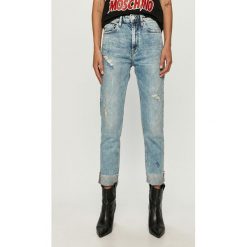 Guess Jeans - Jeansy. Niebieskie jeansy damskie Guess Jeans, l, z podwyższonym stanem. Za 519,90 zł.