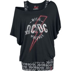 AC/DC EMP Signature Collection Koszulka damska czarny/ciemnoszary. Szare t-shirty damskie marki AC/DC, xxl, z nadrukiem, z materiału, z dekoltem na plecach. Za 62,90 zł.