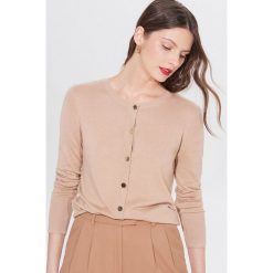 Zapinany sweter basic - Beżowy. Brązowe swetry damskie Mohito, s. Za 59,99 zł.