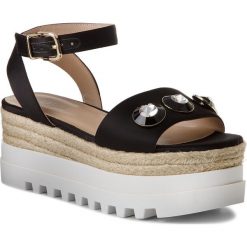 Espadryle LIU JO - Sandalo Platform S18069 T0380 Black 22222. Czarne espadryle damskie marki Liu Jo, bez wzorów, ze skóry, bez obcasa. W wyprzedaży za 419,00 zł.