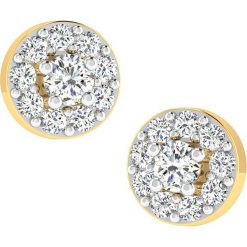 Złote kolczyki-wkrętki z diamentami. Żółte kolczyki damskie marki Diamant Vendôme, z diamentem, złote. W wyprzedaży za 687,95 zł.