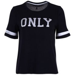 Only Mia S / S Only Logo Top Jrs Night Sky (Rozmiar M). Czarne koszulki damskie ONLY, s, bez wzorów, bez kołnierzyka. W wyprzedaży za 75,00 zł.