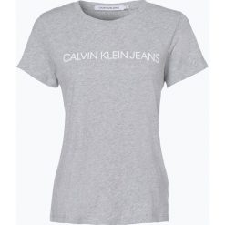Calvin Klein Jeans - T-shirt damski, szary. Szare t-shirty damskie marki Calvin Klein Jeans, m, bez wzorów, z jeansu, bez kołnierzyka. Za 139,95 zł.