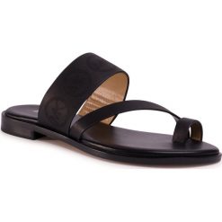 Japonki MICHAEL MICHAEL KORS - Pratt Flat Sandal 40S0PRFA1L Black. Czarne klapki damskie MICHAEL Michael Kors, bez wzorów, ze skóry, bez obcasa, na obcasie. Za 519,00 zł.