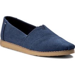 Półbuty TOMS - Alpargata Crepe 10010933 Navy Washed Canvas. Niebieskie półbuty damskie marki Toms, z materiału, na płaskiej podeszwie. W wyprzedaży za 199,00 zł.
