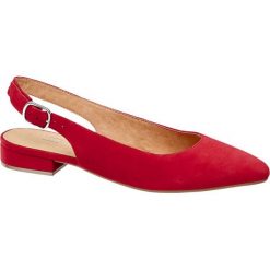 Baleriny damskie 5th Avenue czerwone. Czerwone baleriny damskie marki 5th Avenue, bez wzorów, ze skóry, bez obcasa, na obcasie. Za 139,90 zł.