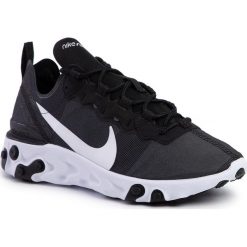 Buty NIKE - React Element 55 BQ2728 003 Black/White. Czarne buty sportowe damskie Nike, bez wzorów, ze skóry ekologicznej, sportowe. W wyprzedaży za 399,00 zł.