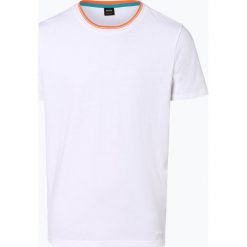 BOSS Casual - T-shirt męski – Taugur, biały. Białe t-shirty męskie BOSS Casual, m, w paski, z bawełny, casualowe, bez kołnierzyka. Za 245,95 zł.