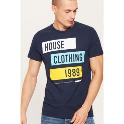 T-shirt Granatowy. Niebieskie t-shirty męskie House, l. Za 35,99 zł.