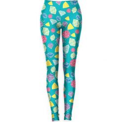 Legginsy: Legginsy w kolorze niebieskim ze wzorem