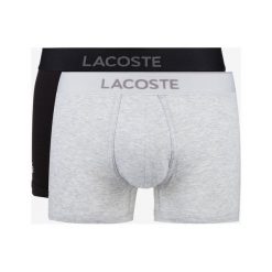 Lacoste 2-pack Bokserki Czarny Szary. Szare bokserki męskie Lacoste, bez wzorów, z elastanu. Za 180,95 zł.