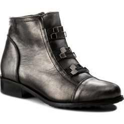Botki damskie lity: Botki EKSBUT - 67-4716-E04-1G Czarny/Srebro
